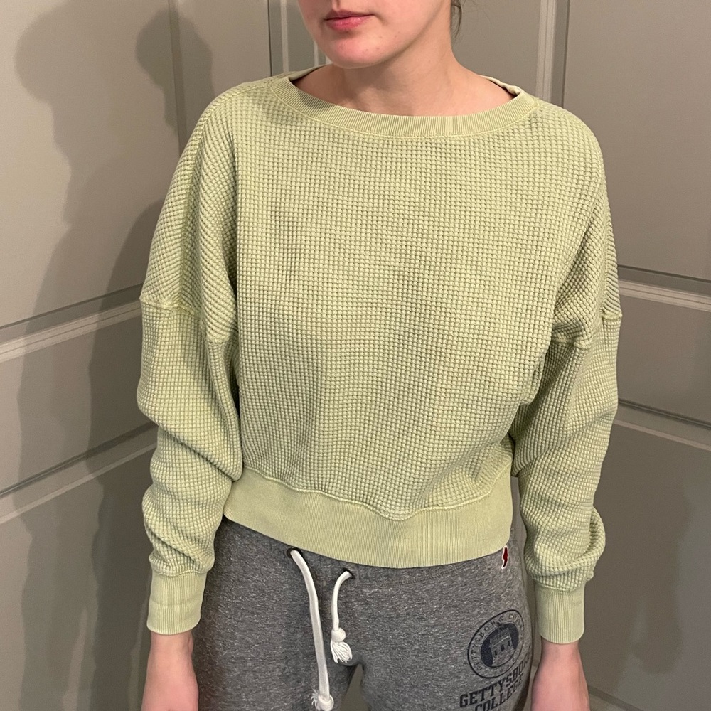 Urban Outfitters Green waffle sweater